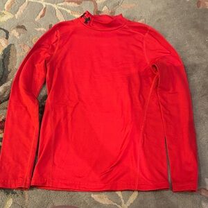 Under Armour Red ColdGear Fitted Mock Neck Top